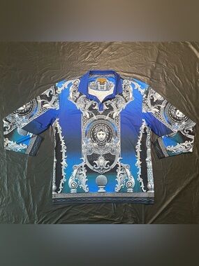 Prestige Original Versace like Medusa Polo in Blue